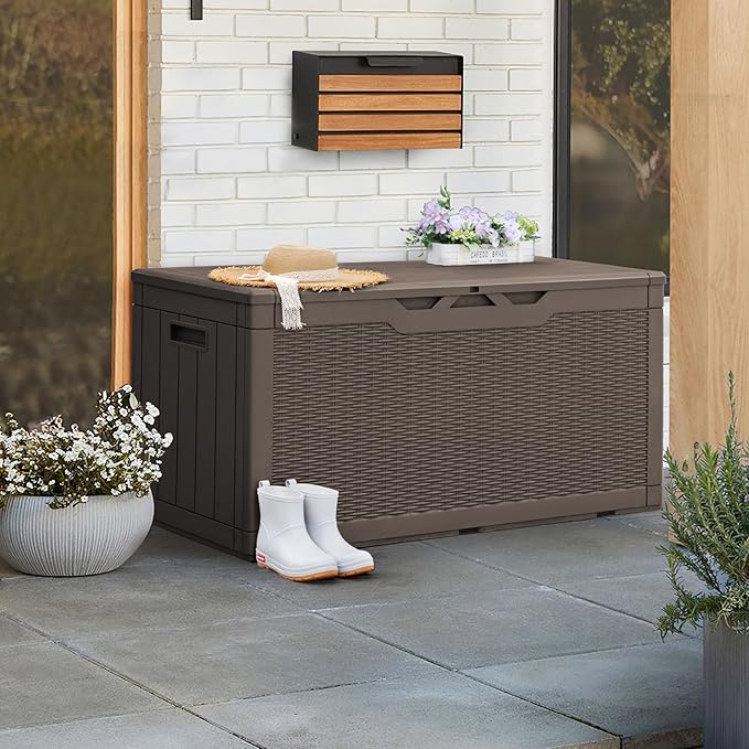 Greesum 100 Gallon Resin Patio Storage Box - Image 4