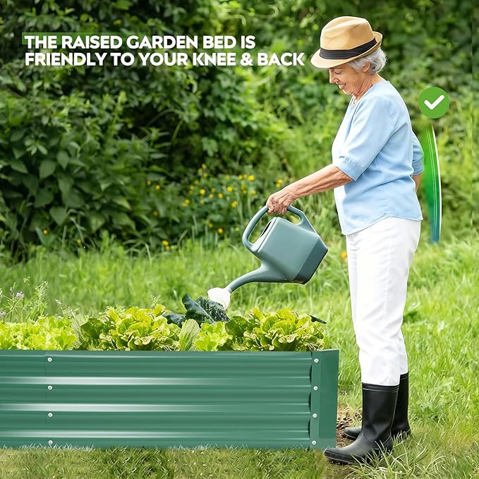 ZORMY 2 Pcs 8x2x1ft Galvanized Raised Garden Bed Outdoor, Metal Planter Boxes - Image 3