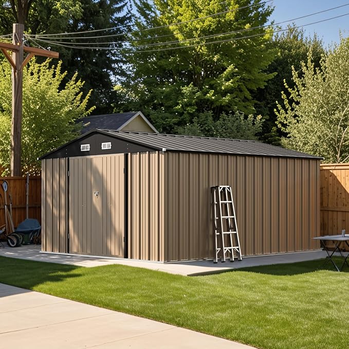 Patiowell 10 x 12 FT Metal Storage Shed - Image 2