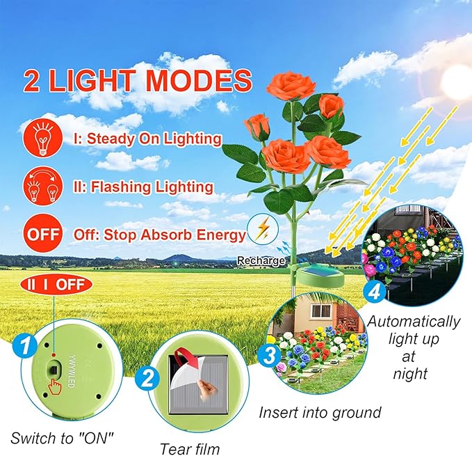 Solar Flower Lights Outdoor - Image 6