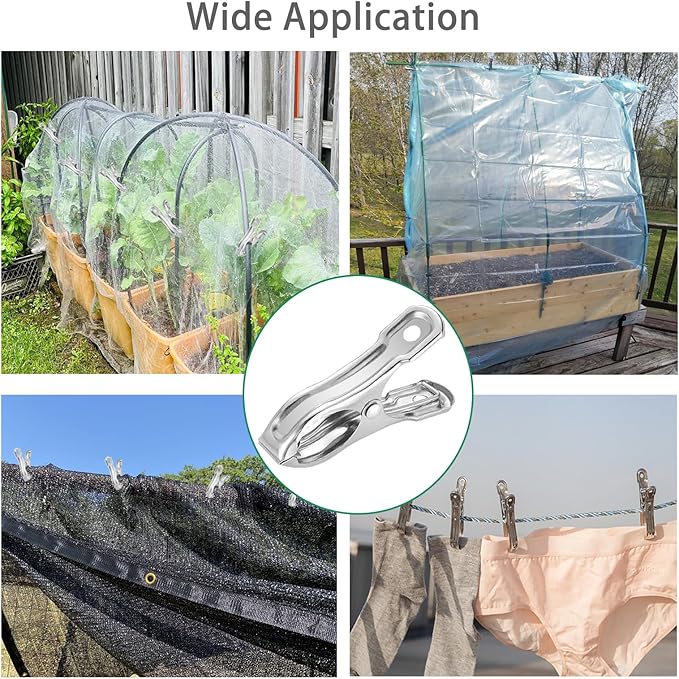 20 Pcs 2inches Gardening Clips for Netting, Have a Strong Grip of Metal Clips - Image 2