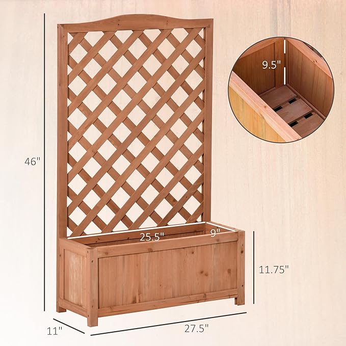 Outsunny Wooden Raised Garden Bed - Image 7