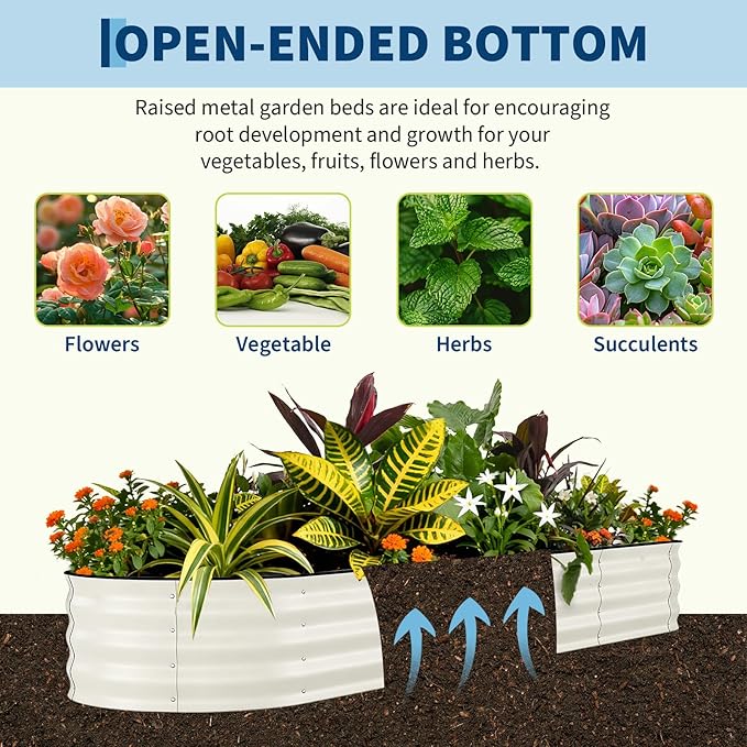 Garvee Galvanized Raised Garden Bed Outdoor, Rust-Resistant Raised Garden Beds - Image 6