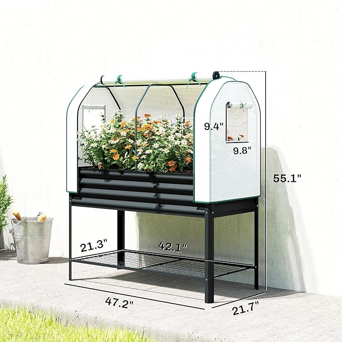 Outsunny Galvanised Raised Garden Bed - Image 7