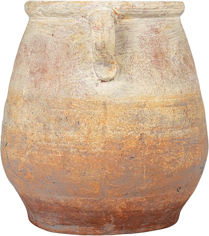 Creative Co-Op Whitewashed Terra-Cotta Urn - Image 5
