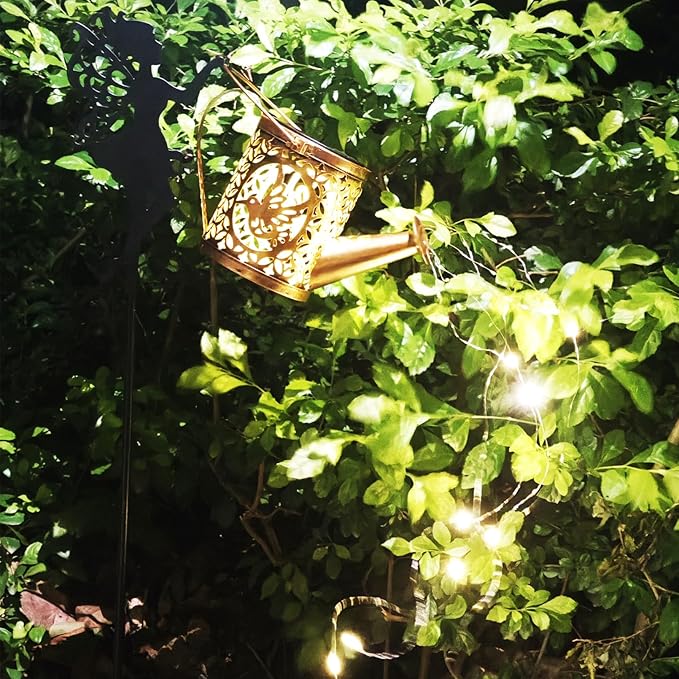 Solar Watering Can Lights, Outdoor Garden Decor, LED Waterproof String Light - Image 3