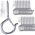 PlusRoc 20 Pack Ceiling Hooks for Hanging Plants Outdoor String Lights Heavy by PlusRoc
