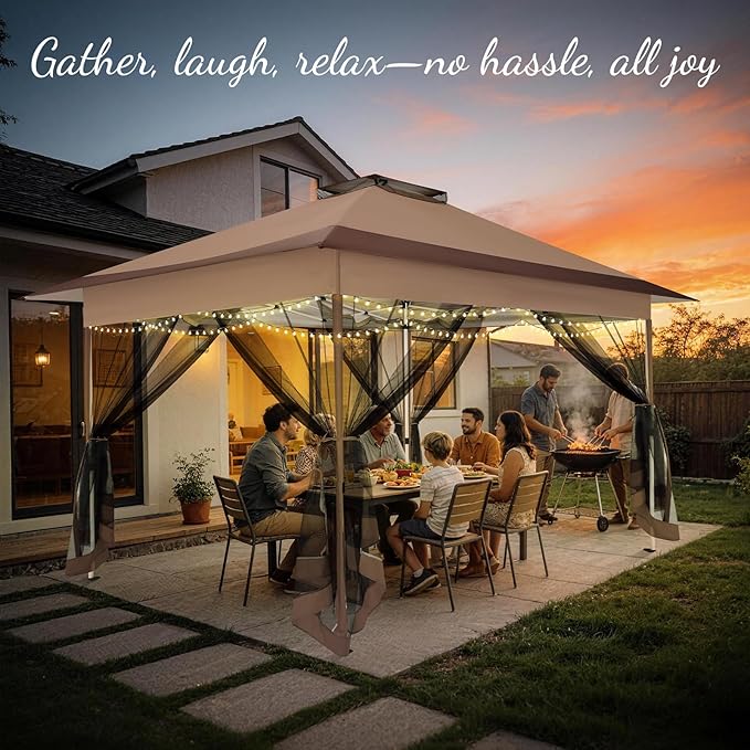 C0BIZI Gazebo 10x15 Pop up Canopy, Gazebos on Clearance-Canopy Tent - Image 4