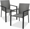 Best Choice Products Set of 2 Stackable Outdoor Wicker Dining Chairs by BestChoiceProducts