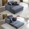 HANXIN 62" Chaise Lounge Chair Indoor, Oversized Corduroy Boneless Convertible by HANXIN