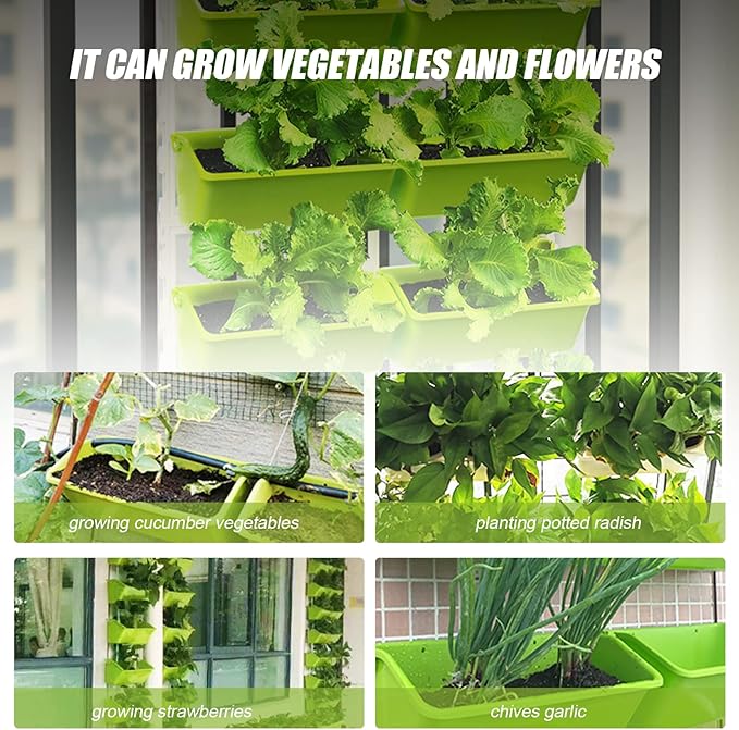 LOYALHEARTDY Vertical Garden Wall Planter Wall Mounted Planter 4-Tier Vertical - Image 4