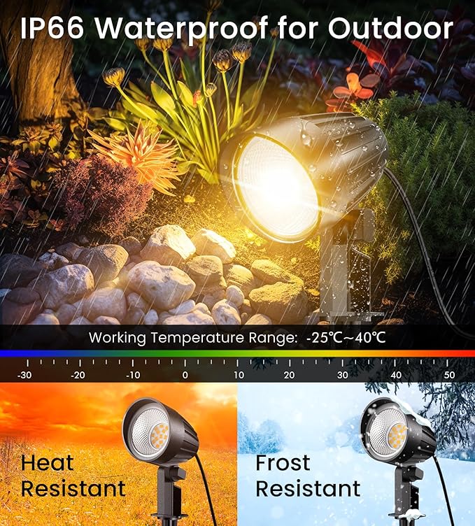 MEIKEE 7W 800lm Low Voltage Landscape Lights, 12V 24V LED Landscape Lighting - Image 4