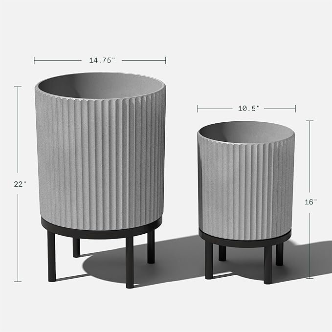 Veradek Demi Series Round Planter w/Stand - Image 3