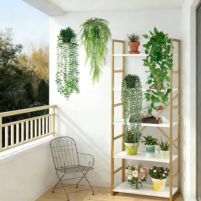 4 Pack Artificial Plants Wall Hanging Fake Plants Indoor - Image 6