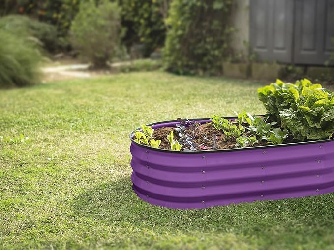 Plant & Plot Galvanized Raised Garden Beds Outdoor // 4×2×1 ft Planter Raised - Image 6