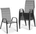 MAMIZO Patio Dining Chairs, Stackable All Weather Teslin Chair, Heavy Duty by MAMIZO