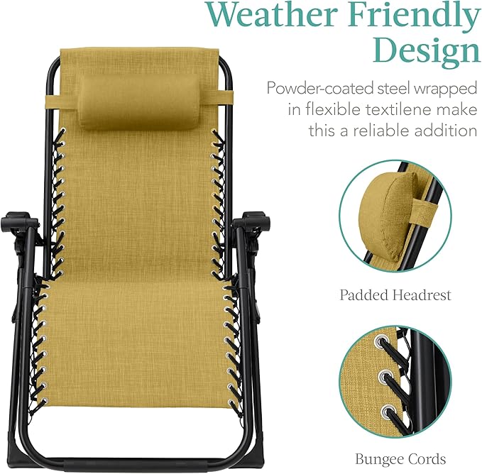 Best Choice Products Oversized Zero Gravity Chair, Folding Outdoor Patio - Image 4