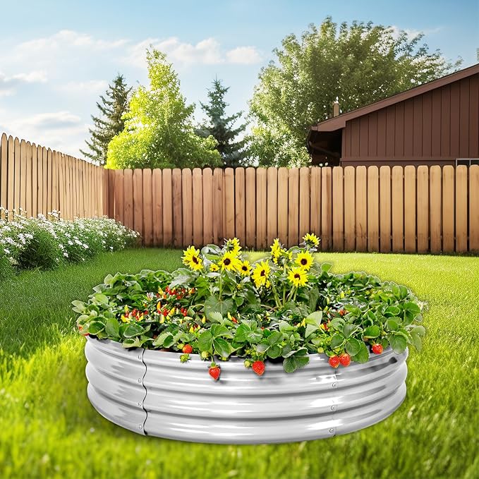Land Guard 2 Pack 2×2×1ft Galvanized Raised Garden Bed, Planter Raised Garden - Image 5