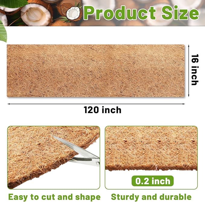 Remiawy Coco Liner Roll, 16 x 120 Inch Coconut Fiber Liners - Image 3