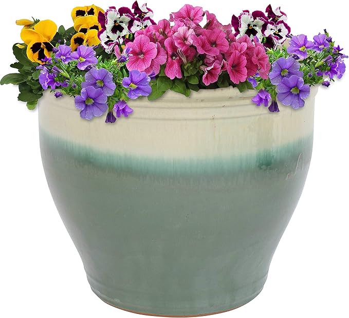 Sunnydaze Large Ceramic Plant Pot by SunnydazeDecor
