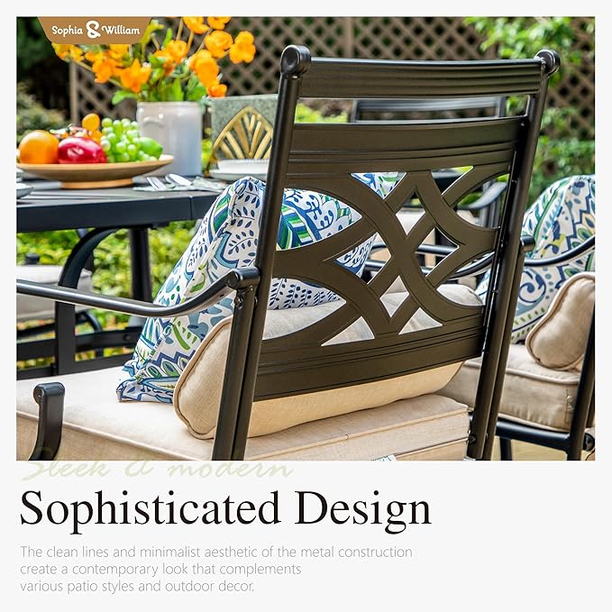 Sophia & William Swivel Patio Dining Set - Image 3
