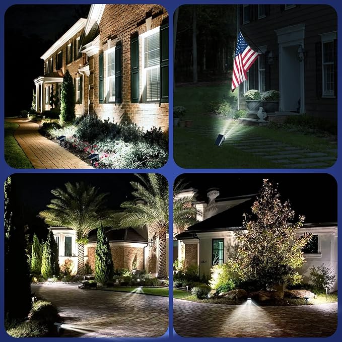 EIUIO Solar Outdoor Lights, 3 Lighting Modes Solar Spot Lights Outdoor - Image 6