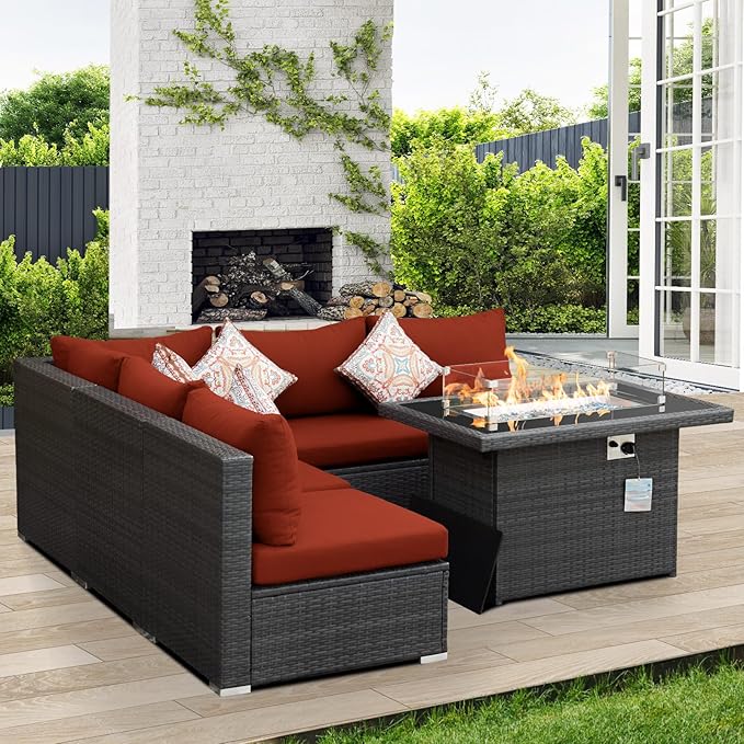 NICESOUL 6 Piece Modern Outdoor Conversation Set - Image 3