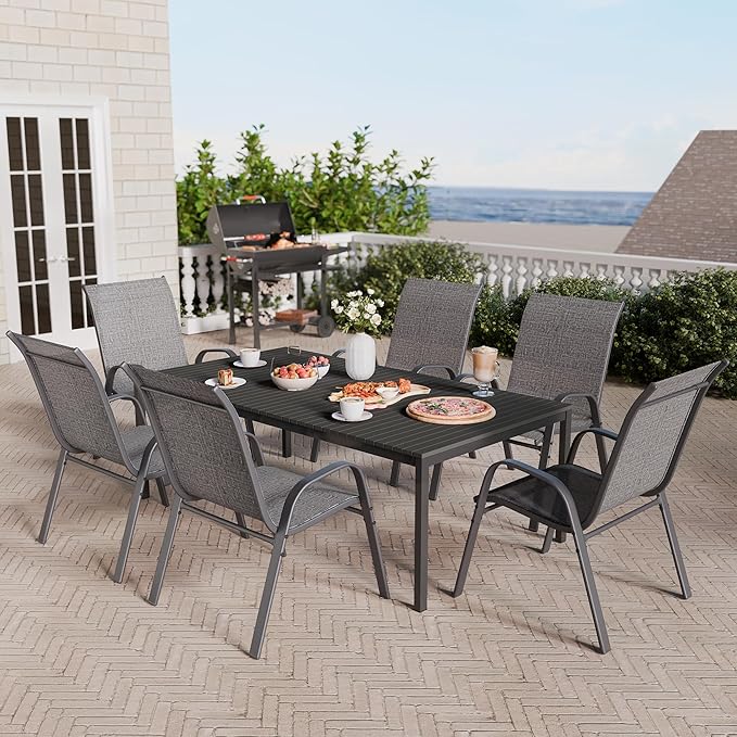 Betterhood Patio Chairs Set of 6, Stackable Outdoor Dining Chairs Set - Image 2