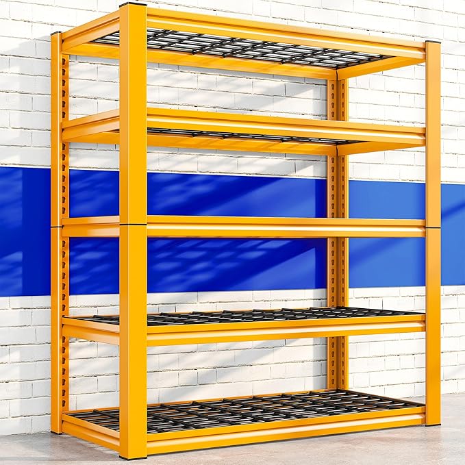 REIBII Garage Shelving Load 3200LBS, 5-Tier Storage Shelves, Adjustable Heavy by REIBII
