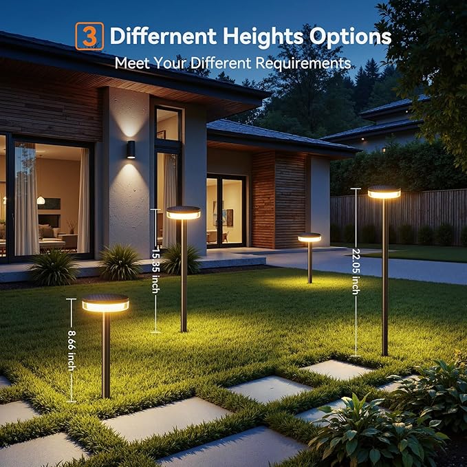 LETMY Solar Pathway Lights Outdoor, 2 Pack 2X Brighter Solar Lights Outdoor - Image 6