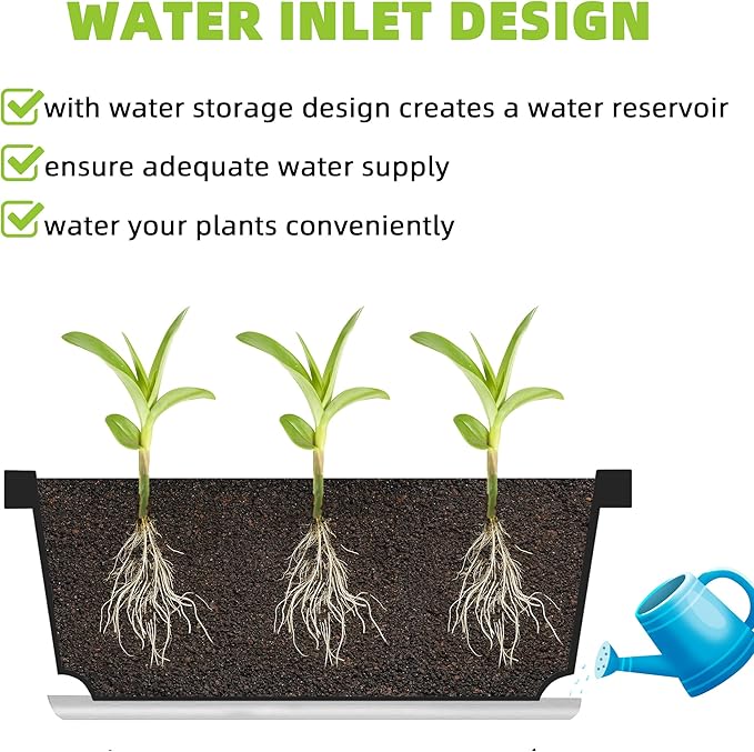 Window Box Planter, 7 Pack Plastic Vegetable Flower Planters Boxes 17 Inches - Image 5