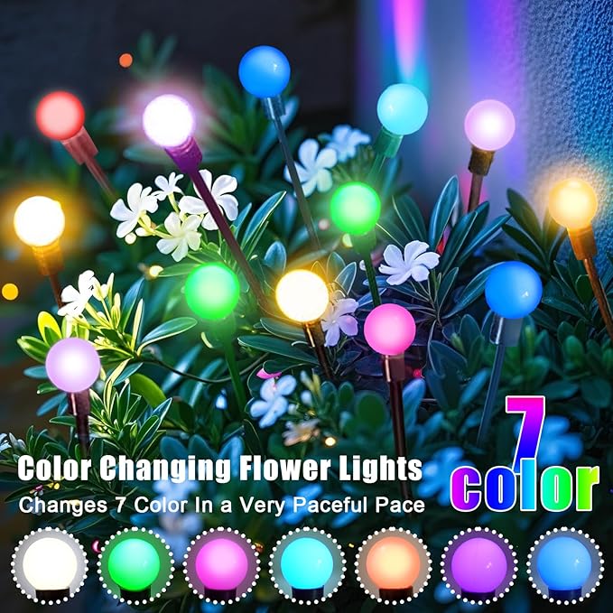 Solar Garden Lights Outdoor, Swaying Light Waterproof Solar Lights Outdoor - Image 3
