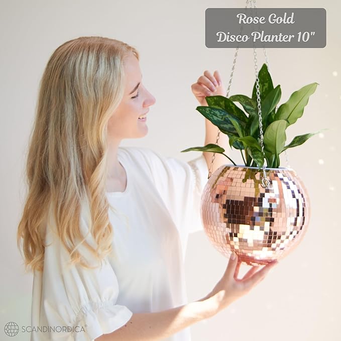 SCANDINORDICA Disco Ball Planter – Value Package: Mirror Disco Planter - Image 2