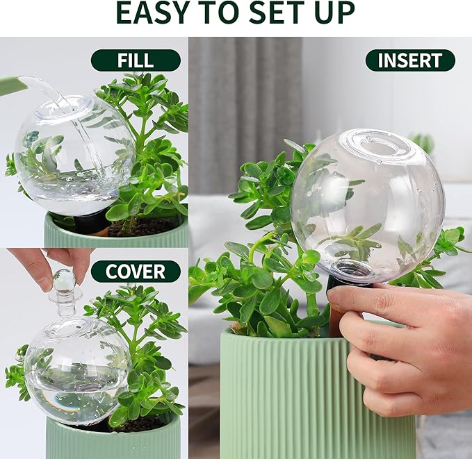 19 oz Extra Large Plant Self Watering Globes Top Fill, Plastic Water Bulbs - Image 4