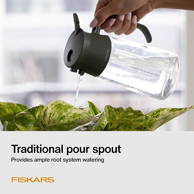 Fiskars 2-in-1 Mist & Pour Watering Carafe, Glass Plant Mister - Image 5