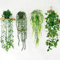 4 Pack Artificial Plants Wall Hanging Fake Plants Indoor by LumBelle