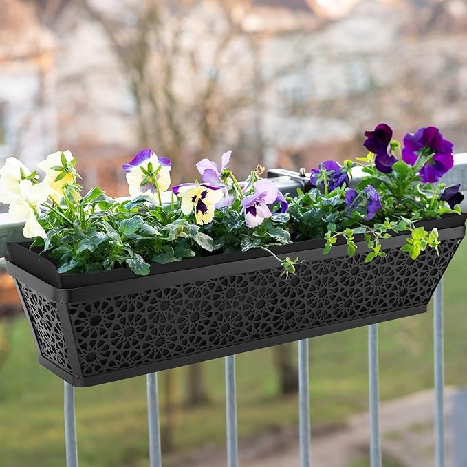 Adnee 2 Pcs 30 Inch Fabric Plant Window Box Liners-Rectangular Non-Woven - Image 6