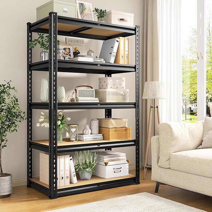 5 Tier Garage Shelving 2020LBS Storage Shelves, Adjustable Heavy Duty Metal - Image 9