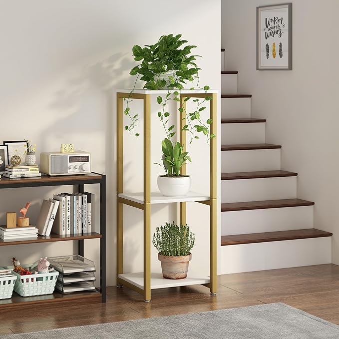 Plant Stand Indoor Corner Tall 3 Tier Metal Modern Flower Storage Plant Shelf - Image 3