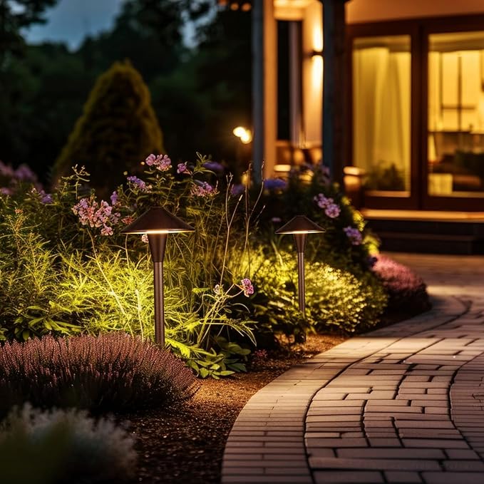 LEONLITE Update 5CCT Low Voltage Pathway Lights, LED Landscape Path Lights - Image 2