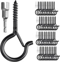 PlusRoc 40 Pack Ceiling Hooks for Hanging Plants Outdoor String Lights Heavy by PlusRoc