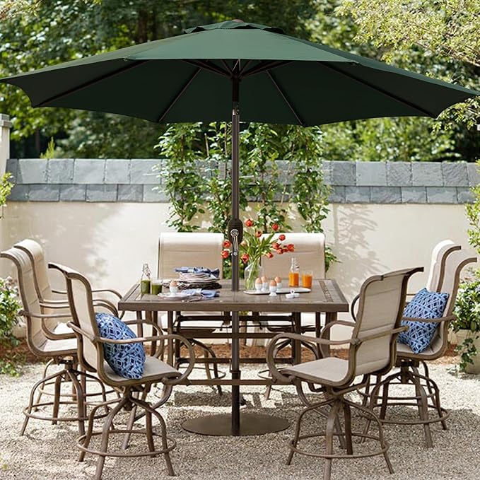 Blissun 9' Outdoor Patio Umbrella, Outdoor Table Umbrella, Yard Umbrella - Image 6