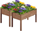 Yaheetech 2pcs Raised Garden Bed 48x24x30in Elevated Wooden Horticulture by Yaheetech