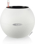 Lechuza Puro Color 20 White, Self-Watering Small Indoor Planter, D7.9 H6.3 in by LECHUZA