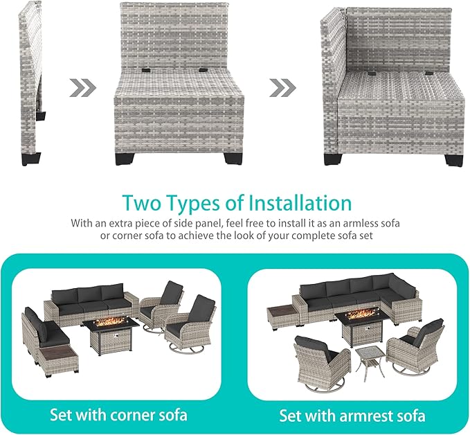 10-Piece Outdoor Patio Furniture Set - Image 2