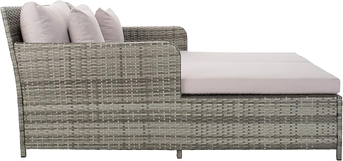 Safavieh PAT7500B Outdoor Collection Cadeo Grey Cushion Daybed - Image 7