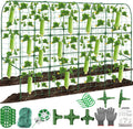 67 x 50 Cucumber Trellis for Raised Bed, U-Shape Metal Large Garden Trellis for by Qinzave
