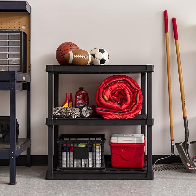 IRIS USA 3-Shelf Heavy Duty Plastic Storage Shelves, 450lb Capacity, Large - Image 2