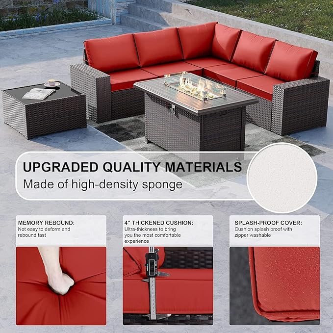Kullavik 7 Pieces Outdoor Patio Furniture Set - Image 5
