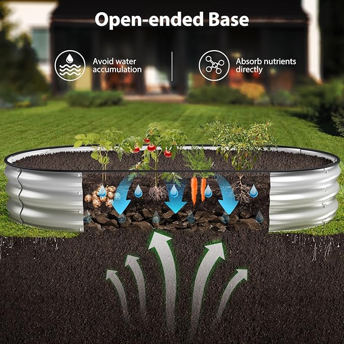 Raised Garden Bed Kit, Large Metal Raised Beds - Image 6